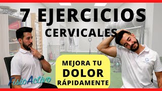 🔴 7 Ejercicios para Cervicales  ALIVIA tu DOLOR de CUELLO  Fisioterapia 2021 [upl. by Adeuga]