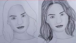 How To Draw Girl Face Pencil Sketch  Better Art Rishi [upl. by Asset]