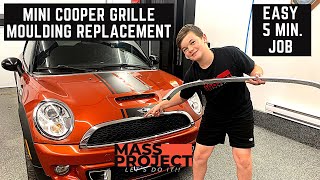 R57 Mini Cooper S Front Hood Trim Replacement [upl. by Airamak]