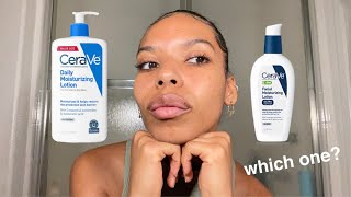 Which CeraVe Moisturizer is best for you Daily Moisturizing Lotion vs PM Facial Moisturizing Lotion [upl. by Gnah502]