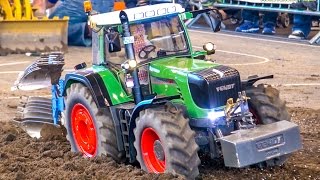 Incredible RC tractor at work on a field Stunning detailed farming machine [upl. by Gwendolen]