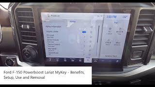 Ford F150 Powerboost Lariat MyKey Setup and Removal [upl. by Tye299]