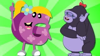 G For Gorilla  Video For Babies Children Kids  ABC Monsters [upl. by Nauqahs126]