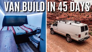 Minimalistic VAN CONVERSION DIY Ford E350 [upl. by Wiencke]