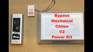 Ring Doorbell Pro bypass Mechanical Chime using V2 Power Kit [upl. by Eizzik]