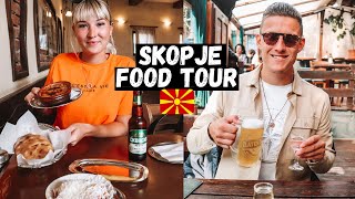 Eating The BEST BALKAN Food In SKOPJE Macedonia  Old Bazaar amp Rakija Tasting [upl. by Allx]