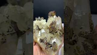 Amazing Yellow quartz with siderite combined from skardu mines karakoramgems quartz gemstone [upl. by Atsirtal28]