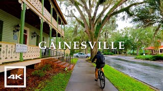 Gainesville Florida on a rainy day 🌧️ Walking tour 2023  4K HDR 60fps [upl. by Yardna117]