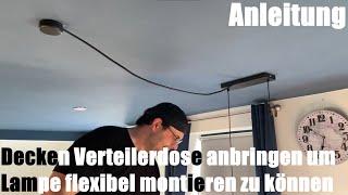 Decken Verteilerdose Affenschaukel bauen anbringen um Lampe flexibel montieren zu können Anleitung [upl. by Clementas]