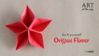 How to Fold  Origami Flower  Do It Yourself [upl. by Airbmak]