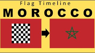 Flag of Morocco  Historical Evolution with the national anthem of Morocco quotCherifian Anthemquot [upl. by Odella158]