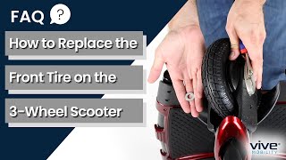 How to Replace the 3Wheel Scooter Tire  Vive Mobility [upl. by Eicaj]