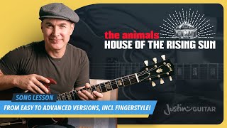 House Of The Rising Sun by The Animals  Easy Guitar Lesson [upl. by Abijah635]