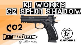 Страйкбольный пистолет KJ WORKS CZ sp01 Shadow ASG licensed  co2 version [upl. by Annavas977]