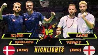 Wow amazing 🔴 LaneVendy vs KjærSøgaard before fighting at the Hylo Open 2024 [upl. by Kenzie]