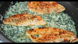 Creamy Spinach Chicken  Cooked by Julie episode 335 [upl. by Marl]