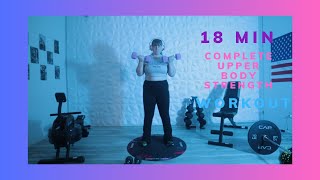 18 MIN Complete Upper body strength bodybuilding workout  Tone upper body [upl. by Romine]