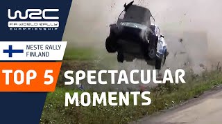 WRC History Top 5 spectacular moments Neste Rally Finland [upl. by Emlynn313]