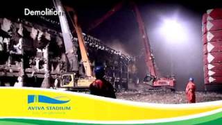 Demolition of the stadium at Lansdowne Road [upl. by Nahtanoy]