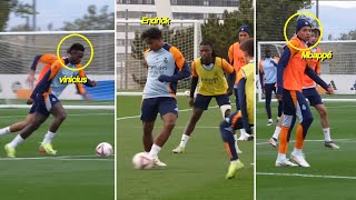 Vinicius Mbappé Endrick et Arda Guler motivé plus que jamais a lentraînement du Real Madrid [upl. by Geraldina]