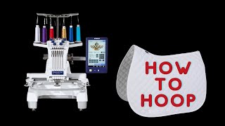 How to embroider a horse saddle padnumnah on a Brother PR Machine using standed hoops [upl. by Yrruc]