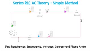 Series RLC Circuit Calculations Made Easy  AC Theory [upl. by Anam111]