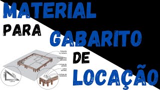 CALCULO DE MATERIAL 4  Material para gabarito de locação [upl. by Mosa]