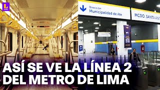 Línea 2 del Metro de Lima Así es una de sus estaciones en el inicio de la marcha blanca [upl. by Ennagrom]