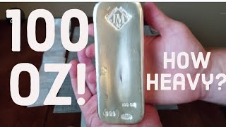 UNBOXING 100oz 999 SILVER BARS SilverStacking Johnson Matthey APMEX [upl. by Weibel]