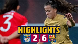 BENFICA 2  6 BARÇA  HIGHLIGHTS UWCL 🔥⚽ [upl. by Brander]