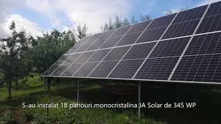 Instalare panouri solare Fotovoltaice CEF 5kW montaj la sol jud Alba  Genway Romania [upl. by Antoinette]