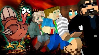 Dont KILL the Turkeys Thanksgiving MURDER RUN in Minecraft [upl. by Syla428]