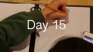 Learning to Write with my Left Hand 20 DAY TIME LAPSE [upl. by Hepsiba22]