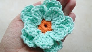 Crochet Easy Flower TUTORIAL 217 Bagoday Crochet [upl. by Luann997]