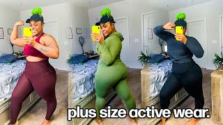 BEST PLUS SIZE WORKOUT CLOTHES  Old Navy Activewear Haul [upl. by Ecinert772]