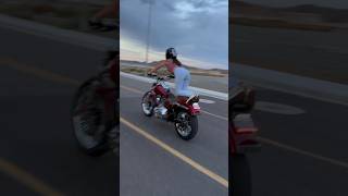 Getting squirrelly on my Dyna  07 no good for wheelies what do you think [upl. by Englebert]