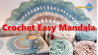 How to crochet an Easy Mandala  Crochet Tutorial [upl. by Tri685]