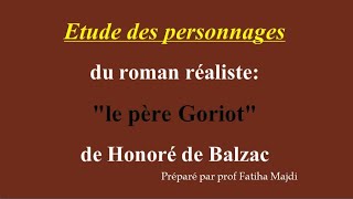 étude des personnages dans le roman quotle père Goriotquotde Balzac [upl. by Zetneuq552]