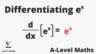 EVERYTHING You Need to Know About Differentiating ex in UNDER 6 Minutes  ALevel Maths [upl. by Canute]