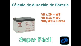 COMO CALCULAR LA DURACIÓN DE UNA BATERÍA CONECTADA A UN CIRCUITO [upl. by Edna355]