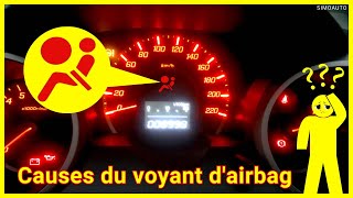 Les raisons de lallumage du voyant dairbag  SIMOAUTO [upl. by Ymmak]