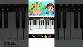 The FINGER FAMILY Song  Easy Piano Tutorial shorts [upl. by Nylinej]