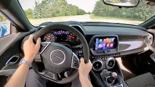 2022 Chevrolet Camaro ZL1 6Speed Manual with a Gnarly Exhaust  POV Test Drive [upl. by Scevo]