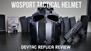 Wosport Tactical Helmet Devtac Ronin Replica detailed review [upl. by Frasquito607]