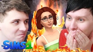 DIL BURNS THE PANCAKES  Dan and Phil Play Sims 4 36 [upl. by Ivor520]