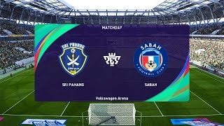 Sri Pahang vs Sabah FC 09082024 Liga Super PES 2021 [upl. by Ahsilak]