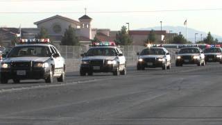 Over 400 Las Vegas Police Cars Funeral Procession [upl. by Spoor]