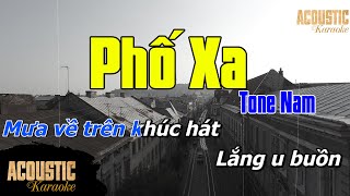 Phố Xa  Karaoke Beat Acoustic PIANO  Tone Nam [upl. by Scharf]