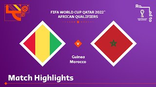 Guinea v Morocco  FIFA World Cup Qatar 2022 Qualifier  Match Highlights [upl. by Sirref]