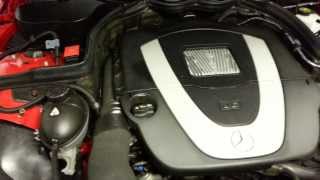 Mercedes C class coolant level how to check W204 [upl. by Aggy]